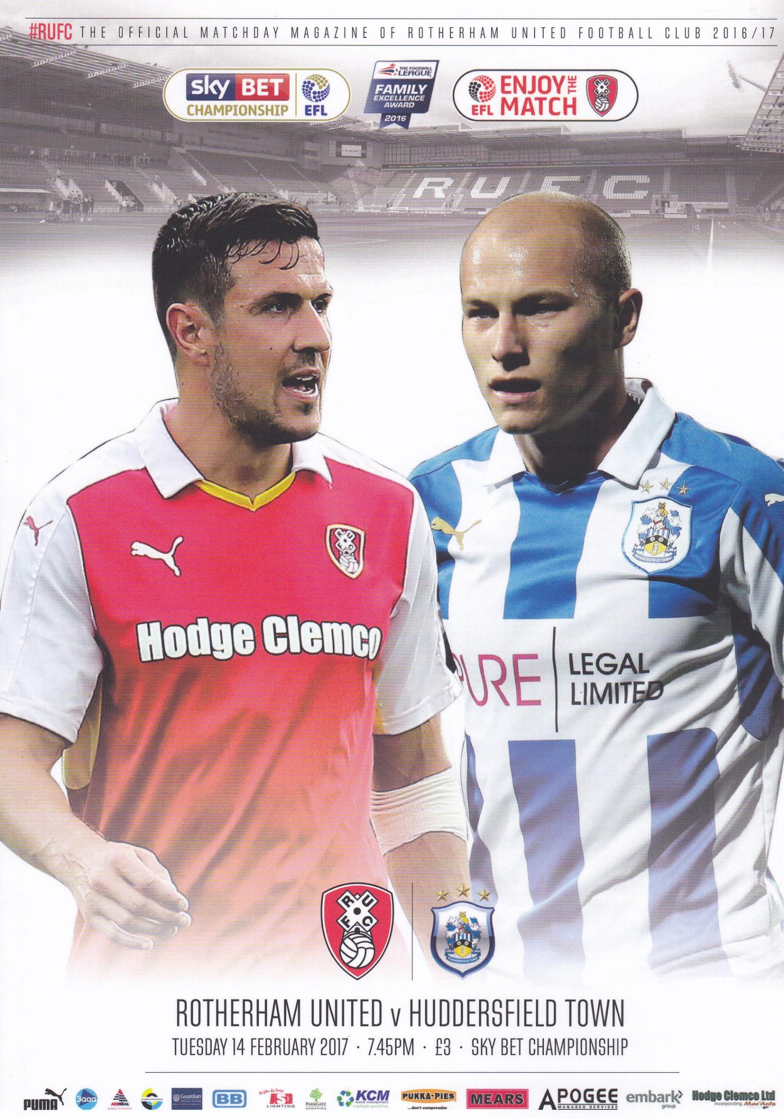 ROTHERHAM UNITED v HUDDERSFIELD TOWN 2016/17